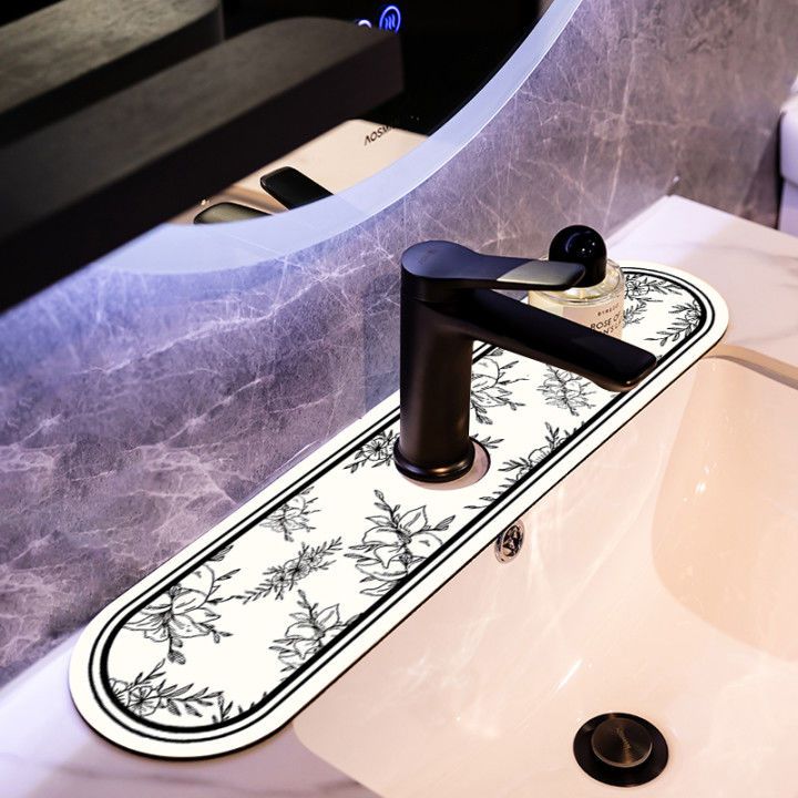 厨房水龙头吸水垫浴室洗手台面沥水垫硅藻泥可擦免洗防滑速干垫子