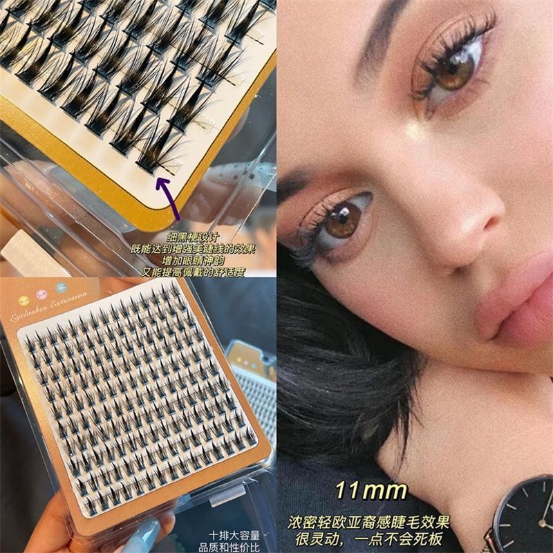 Light Eurasian Spike Wheat Spike ~ Barbie Little Devil False Eyelashes 150 Large Capacity Thin Black Stem Thick Natural