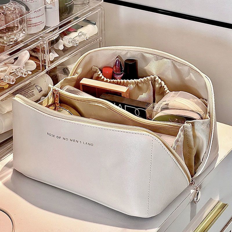 European high-end waterproof cosmetic bag, large capacity portable travel bag, cosmetics storage bag