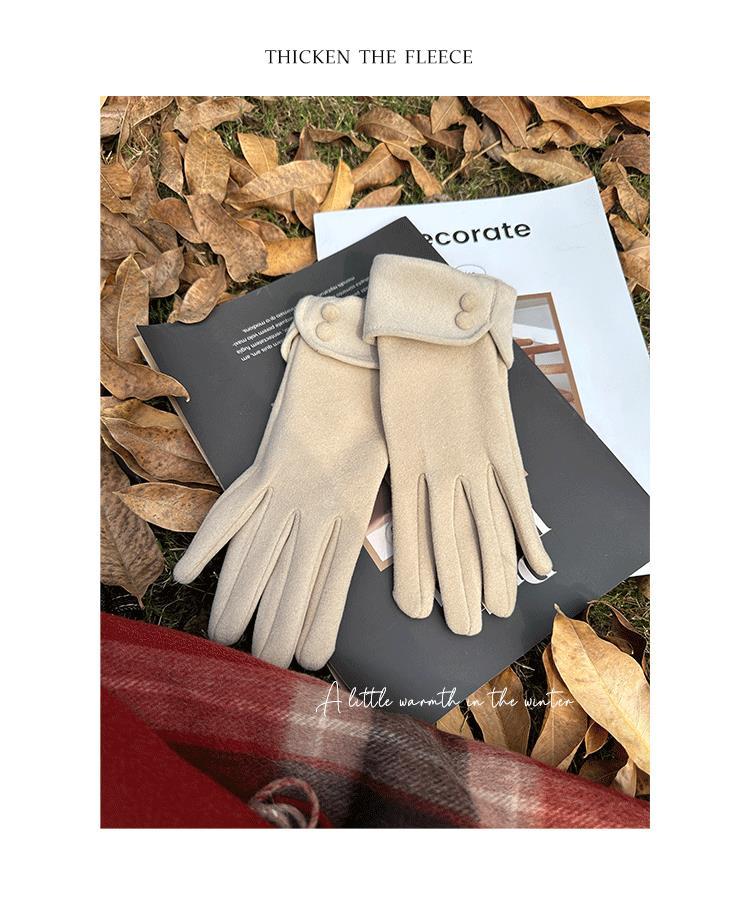 Damen Handschuhe Mit Touch-funktion Aus Samtigem Material_voghion.com