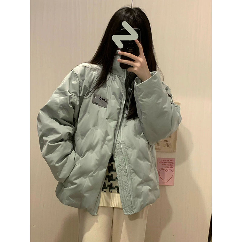 韓版慵懶風小個子棉服外套女冬季新款寬鬆chic加厚設計感小眾棉衣