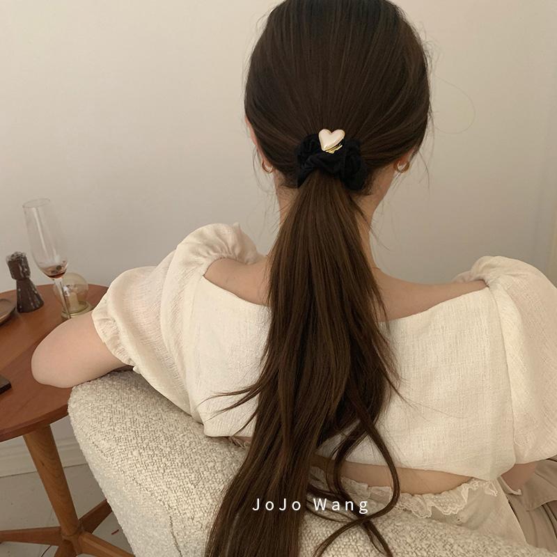 Hårband och scrunchie med pärlor för kvinnor elegant stil_voghion.com