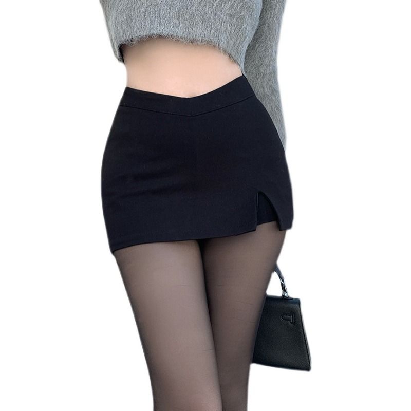 European and American sexy babes high waist super short skirt pants 2023 new all-match black skirt