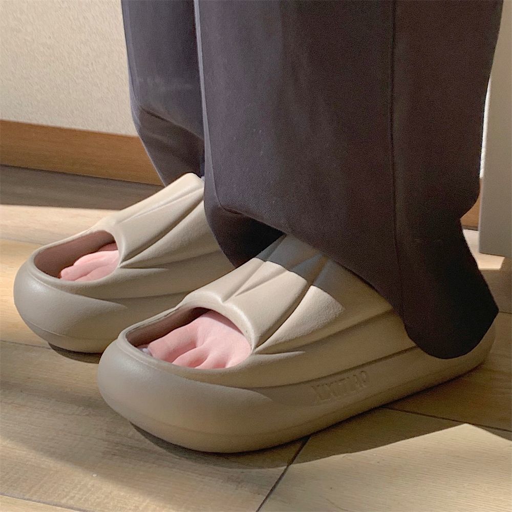 Thin strip couple Korean fashion eva thick-bottomed sandals and slippers for men and women summer home non-slip deodorant home slippers