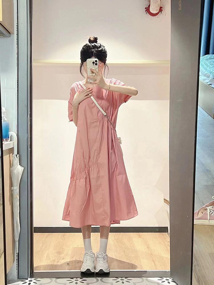 French Salt and Sweet Pink Dress 2023 New First Love Sweet Advanced Design Gentle Wind Long Dress