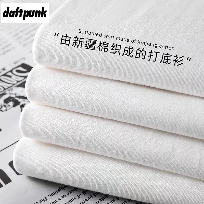 220g重磅純棉純色打底圓領t恤夏裝大碼寬鬆短袖百搭休閒情侶上衣