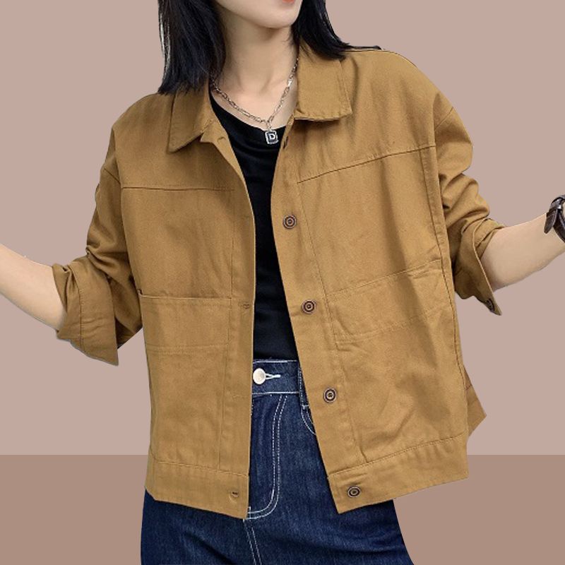 2023春秋新款休閒時尚百搭中老年媽媽外套襯衣長袖短款襯衫上衣潮