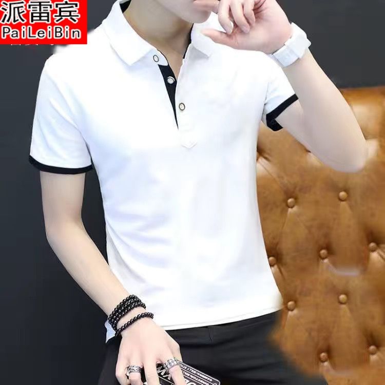 Short-sleeved t-shirt men's business polo shirt thin section breathable casual all-match summer 2022 new tops