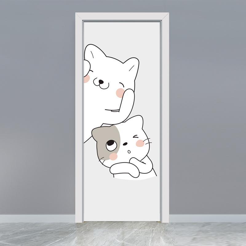 门贴纸整张木门翻新自粘卧室门玻璃门贴纸装饰电梯贴膜墙贴画q66