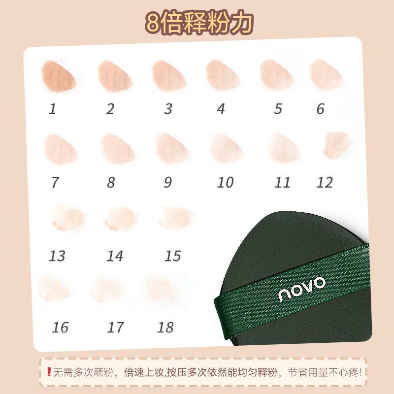 NOVO powder puff air cushion does not eat powder and does not stick powder BB cream liquid foundation special dry and wet dual-use beauty egg sponge puff