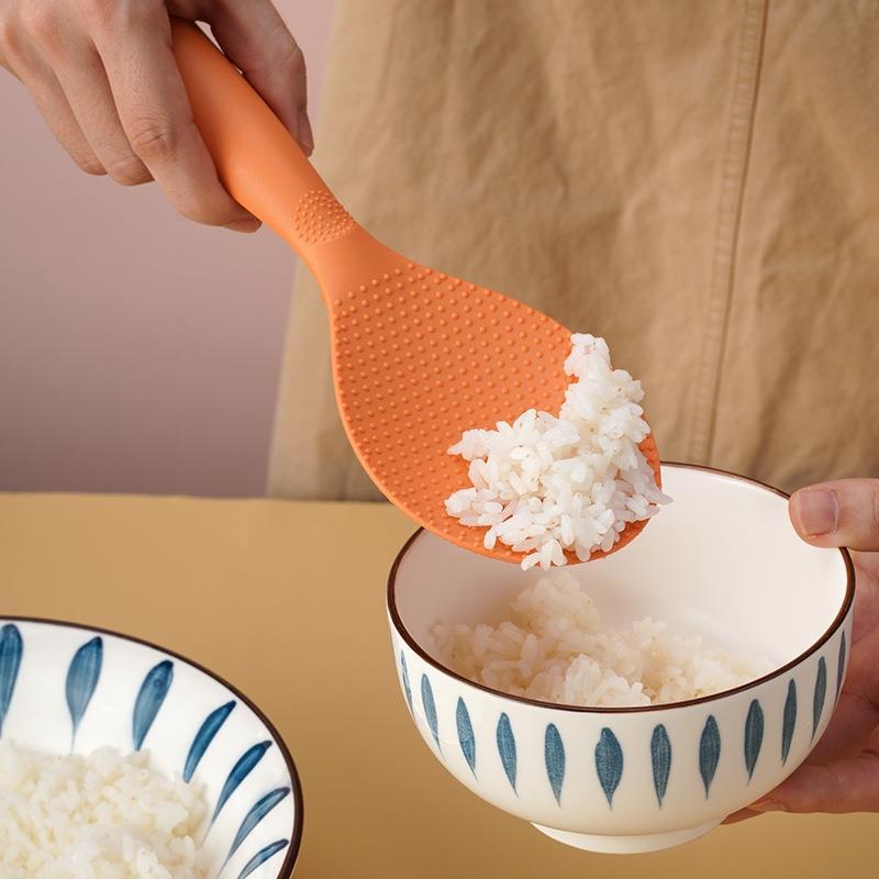 加厚盛饭不沾米可立式带支点家用厨房勺子电饭煲塑料大号吃饭勺