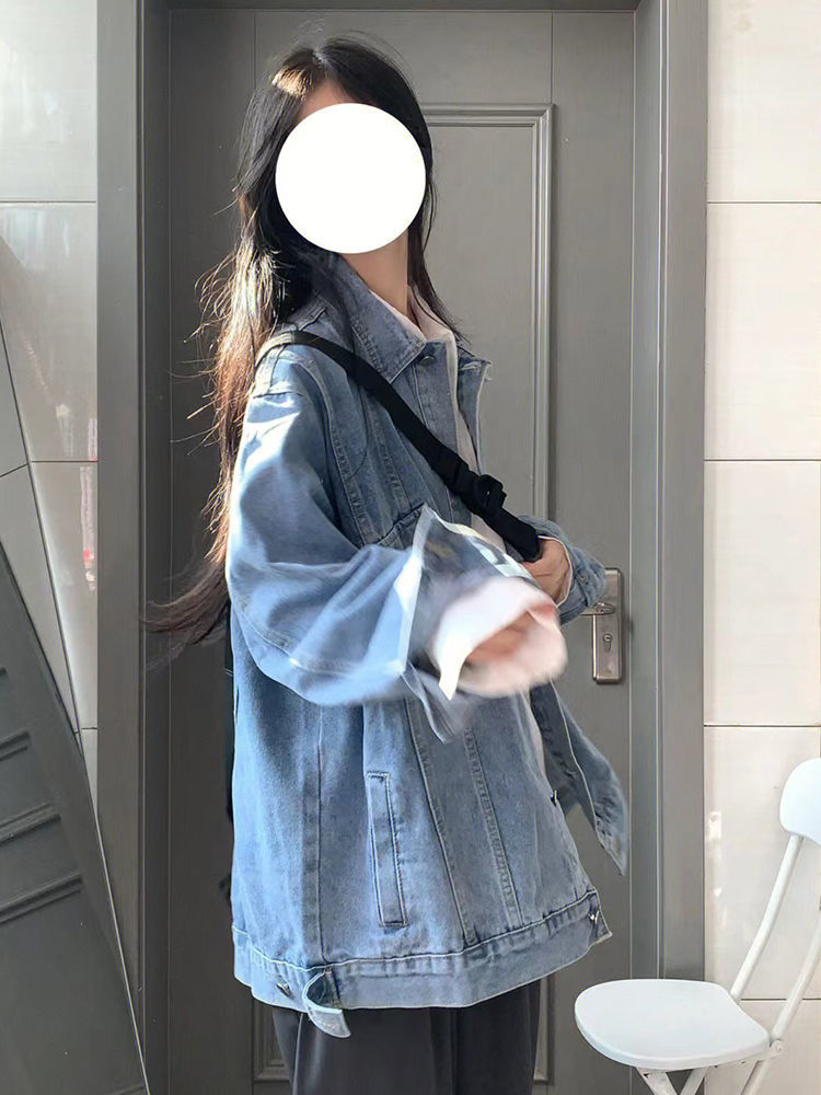 Denim jacket female spring and autumn  new loose casual all-match vintage winter jacket tops ins tide