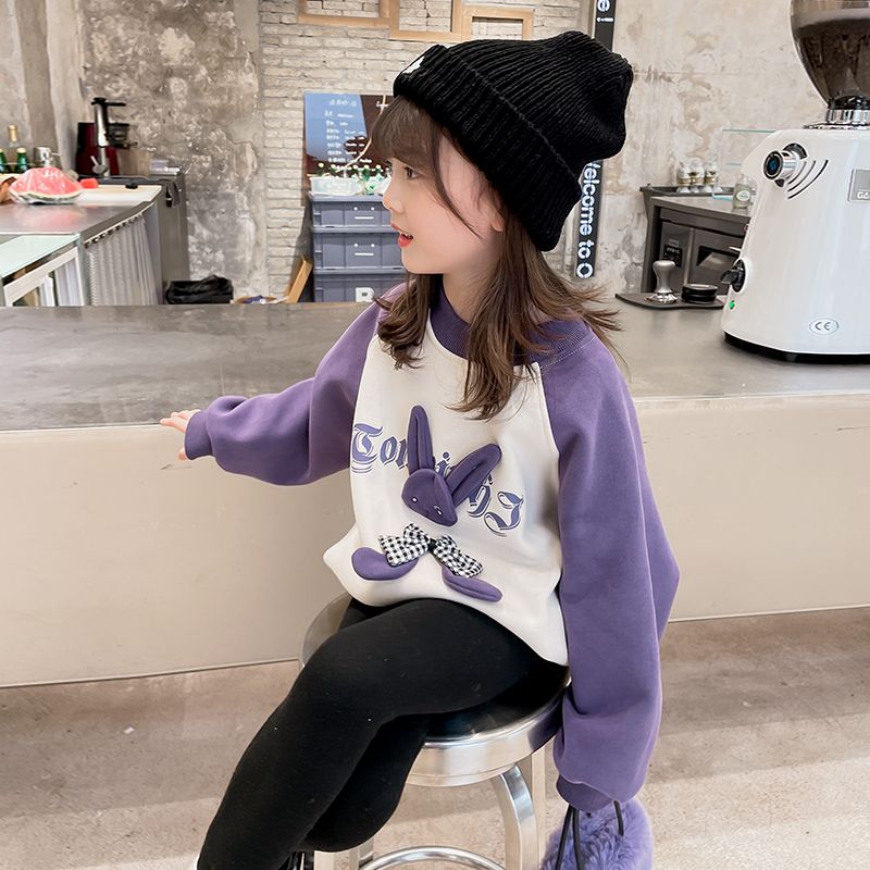 女大童春裝2023新款女童衛衣春秋款兒童裝春款上衣洋氣春季打底衫