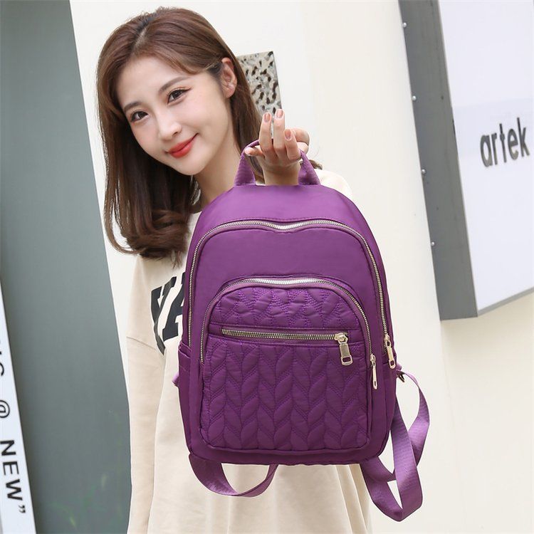 Oxford cloth nylon canvas backpack for women  new lightweight fashionable travel small backpack school bag waterproof leisure