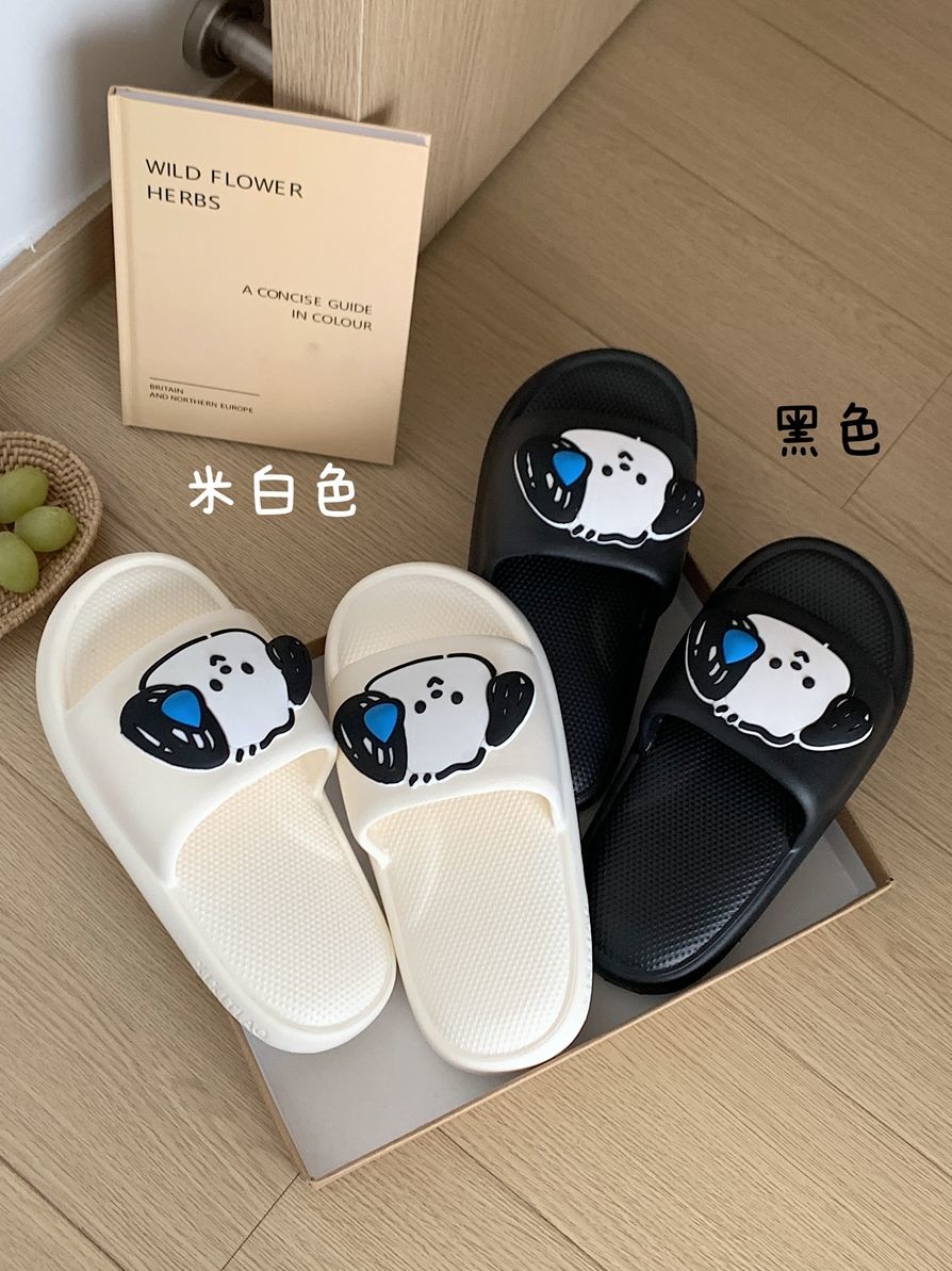 Thin strip men and women summer creative cartoon new flat home shoes EVA non-slip indoor couple sandals and slippers ins