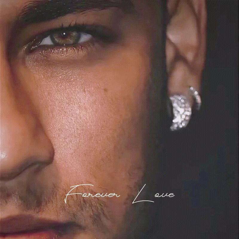 Neymar's same full-diamond ply earrings plated with light luxury niche design high-end earrings