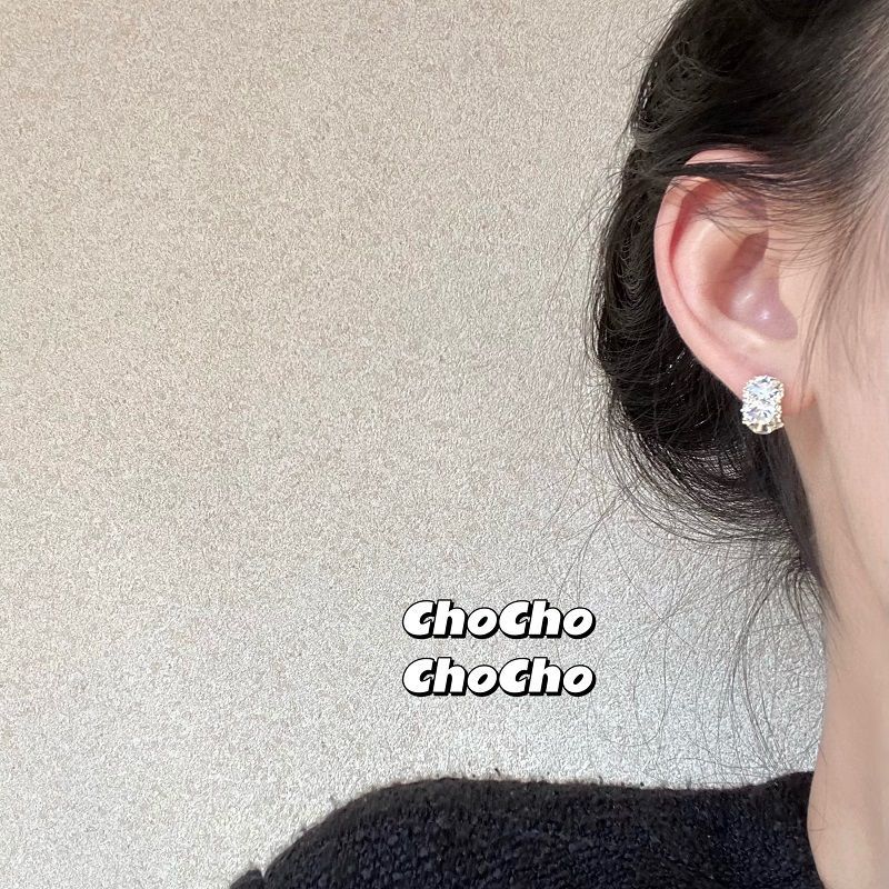 chocho/杜洛弗利白 韩国小众设计感复古高级感耳钉耳环简约耳饰女