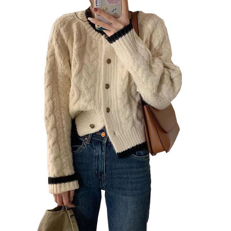 年新款春装设计感短款高级感毛衣女秋冬季穿搭小个子针织开衫