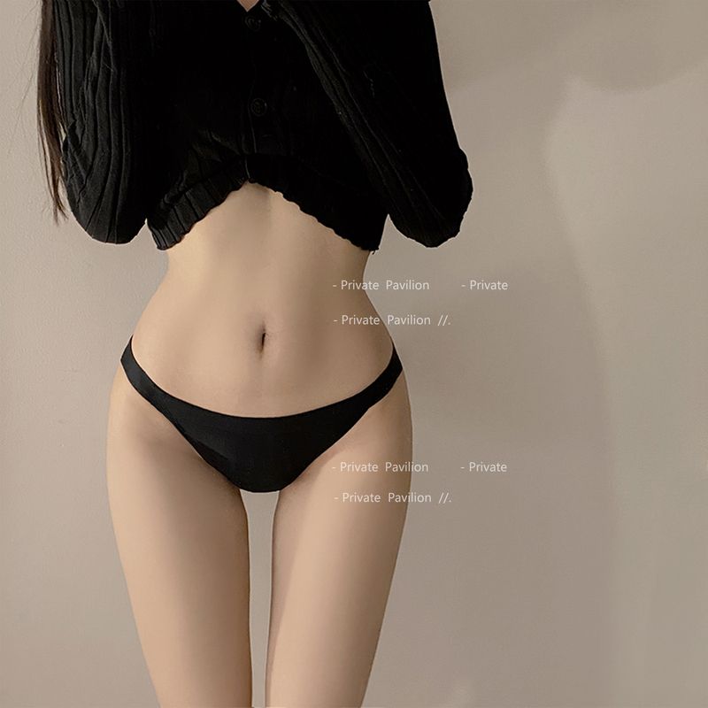 歐美無痕內褲女運動純棉抗菌全棉檔性感新款低腰女士黑色三角褲頭