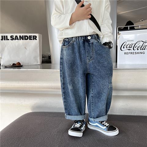 Children's clothing, boys' spring jeans,  new Korean style children's clothing, loose trousers, trendy boys and girls pants