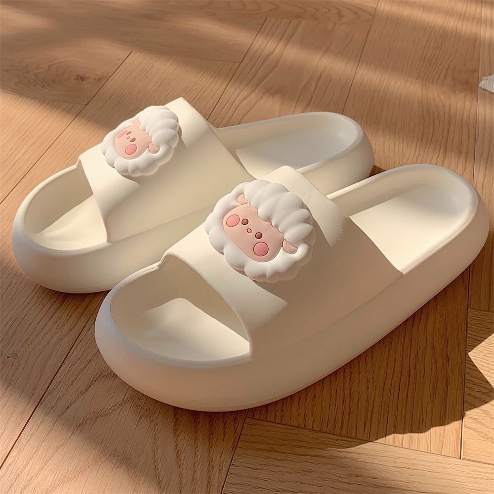 Thin strips cute cartoon lamb home thick-soled sandals and slippers summer fashion men and women lightweight non-slip slippers
