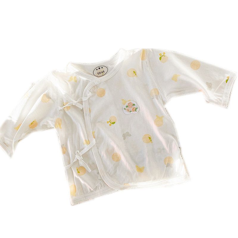 Fresh and fresh newborn clothes, summer thin boneless monk clothes, pure cotton underwear, one-piece tops, baby boys and girls