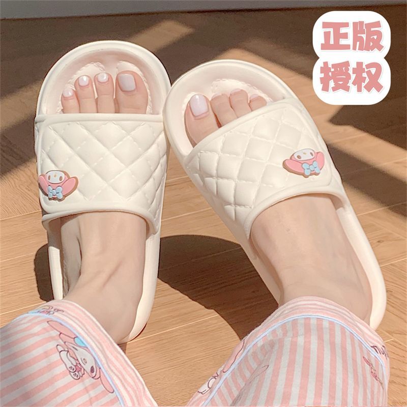 Thin Strips Sweet Cartoon Flat Slippers Fashion Summer Sanrio Indoor Non-slip EVA Ladies Sandals and Slippers