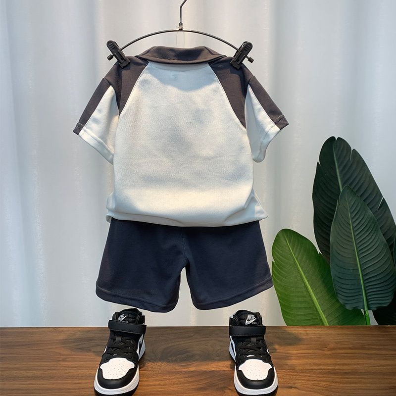 男童夏装短袖套装23新款洋气宝宝衣服酷帅儿童夏季休闲运动两件套