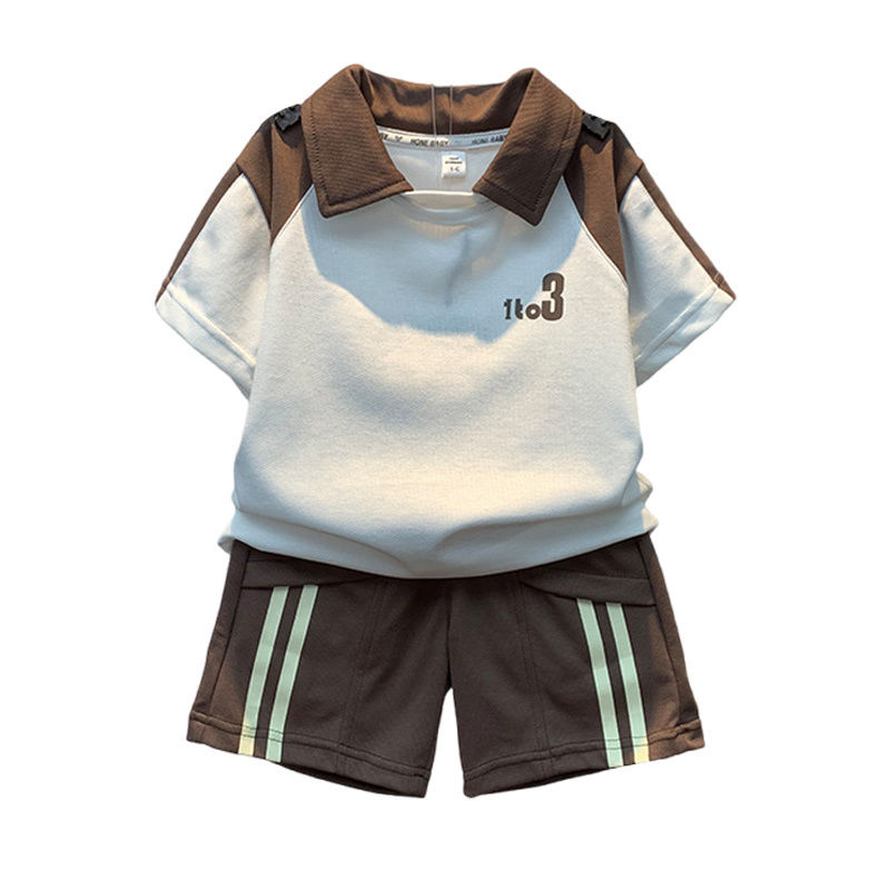 男童夏装短袖套装23新款洋气宝宝衣服酷帅儿童夏季休闲运动两件套