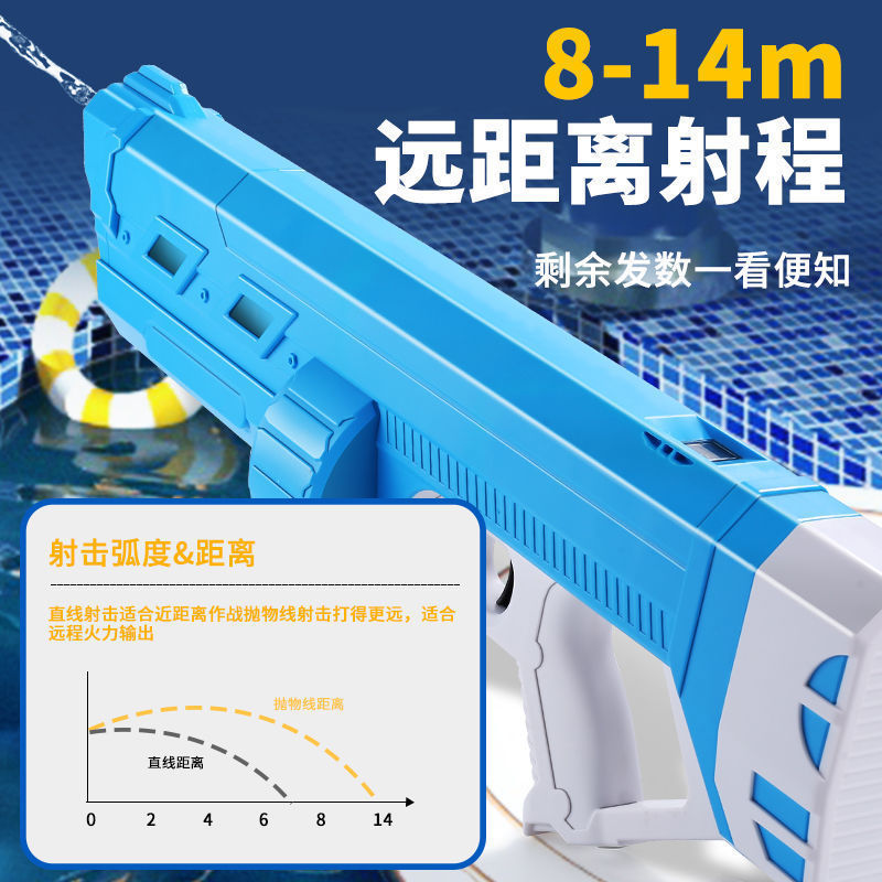 黑科技水枪玩具自动吸水电动水枪高压强力连发儿童网红呲水玩具