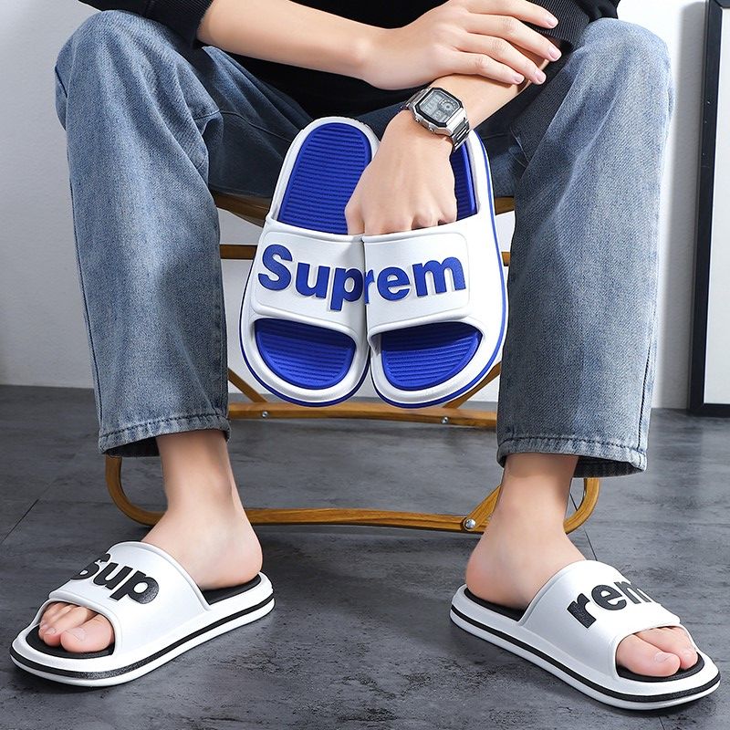 Middle and large children's slippers male summer go out wearable non-slip 2023 new boys boys indoor home sandals and slippers male