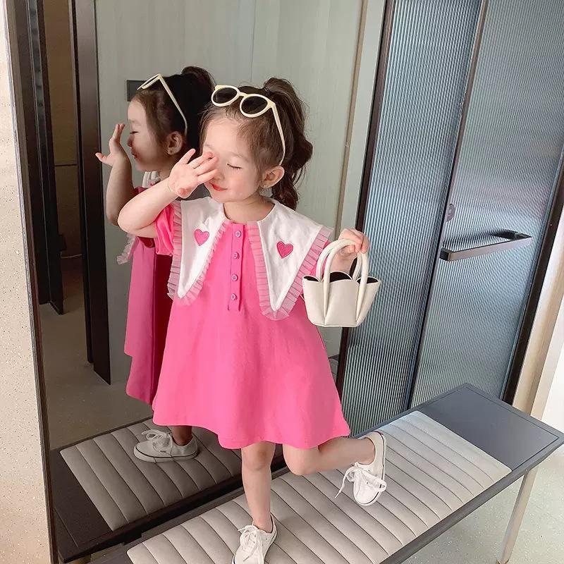 女童連衣裙夏裝2023新款韓版洋氣兒童夏季裙子小女孩寶寶公主裙潮