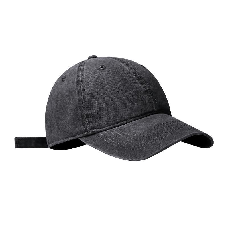 Face showing small baseball cap women 2023 new Korean version all-match high ponytail big head circumference wide brim peaked cap men's fashion