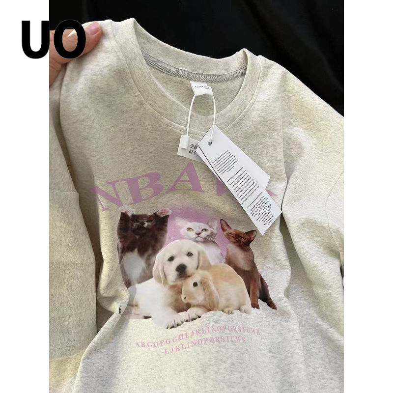 100% pure cotton summer salt cute printed couple t-shirt men and women the same style Korean version loose heavy cotton top women