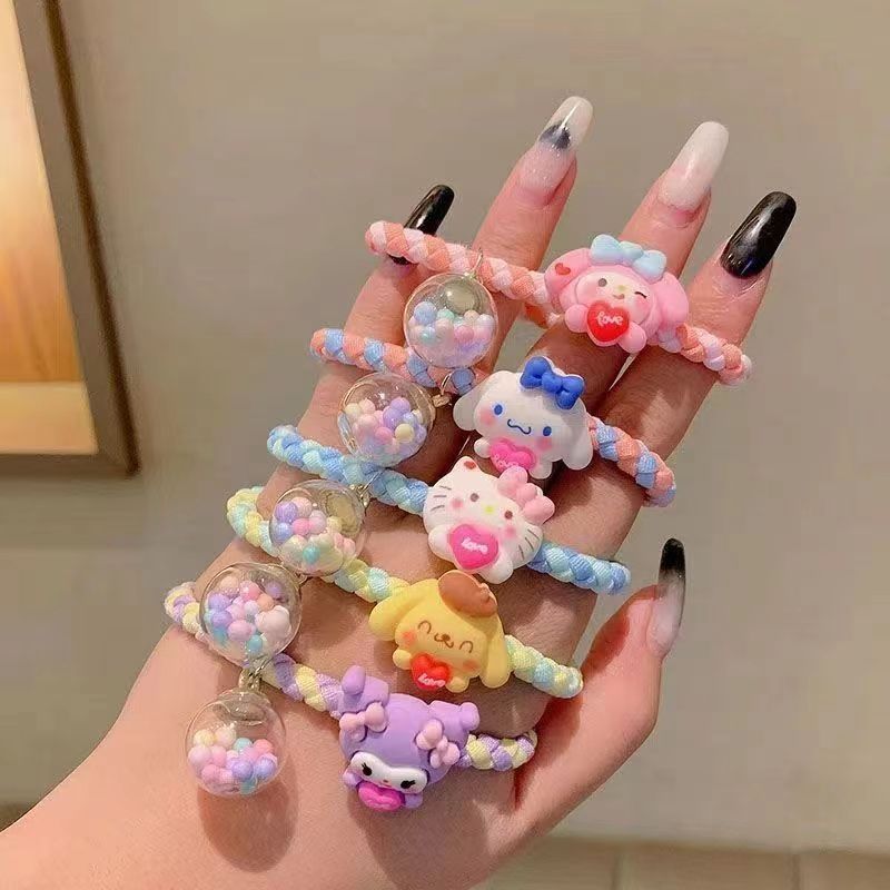 可愛玉桂狗美樂蒂兒童發圈寶寶不傷發布丁狗皮筋扎頭繩公主髮飾女