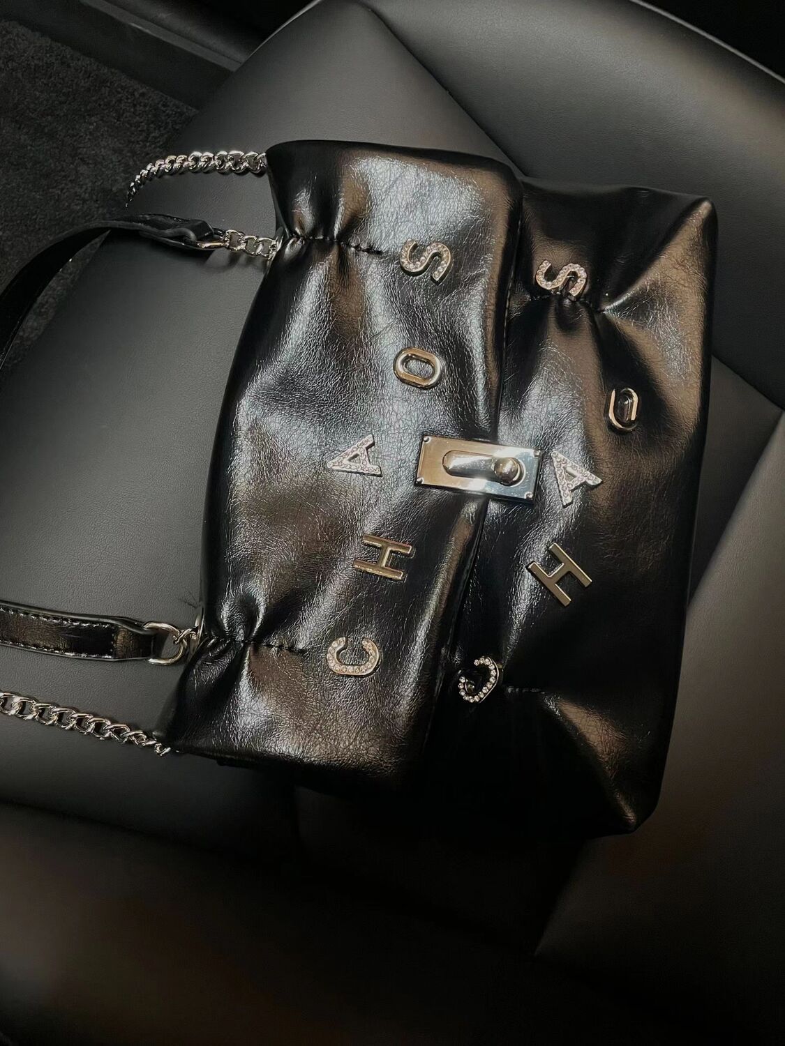 Niche three-dimensional letter hot girl bag 2023 spring and summer exquisite versatile chain shoulder bag soft leather texture crossbody bag trend