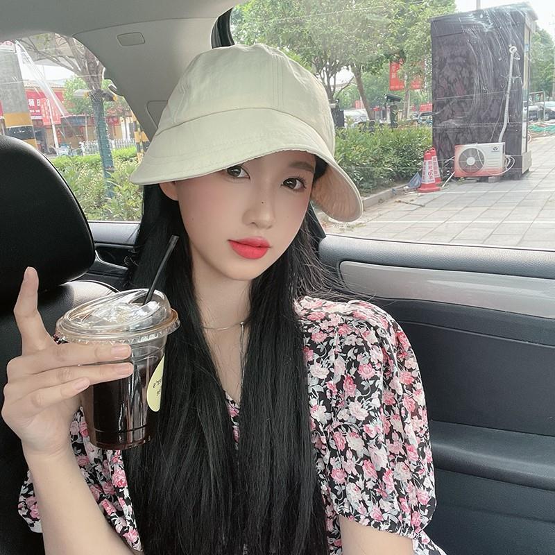 Zhao Lusi upgrades the same style fisherman's hat without makeup for women's summer UV protection UV sunshade quick-drying peaked cap