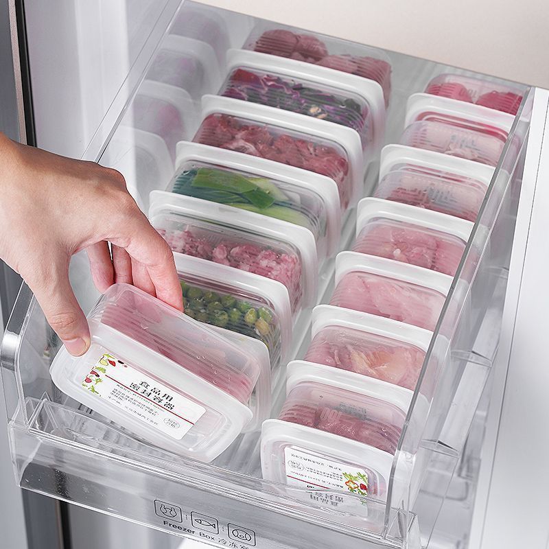 日本进口冻肉盒冰箱肉类冷冻盒子葱姜蒜专用收纳食品级保鲜盒水果