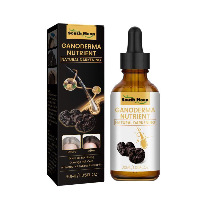 Black Ganoderma Lucidum Lozione annerente bianca Cura dei capelli Nutriente Barber Shop 2023_voghion.com