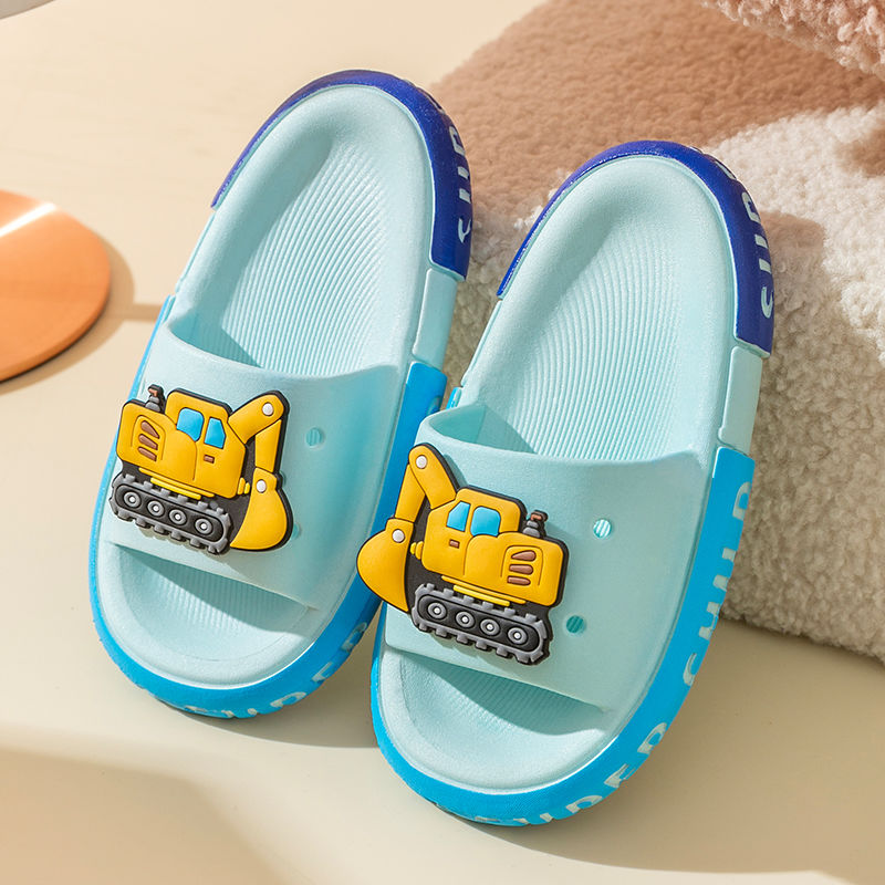 儿童拖鞋男童夏季一体成型浴室洗澡防滑宝宝卡通小中童男孩凉拖鞋