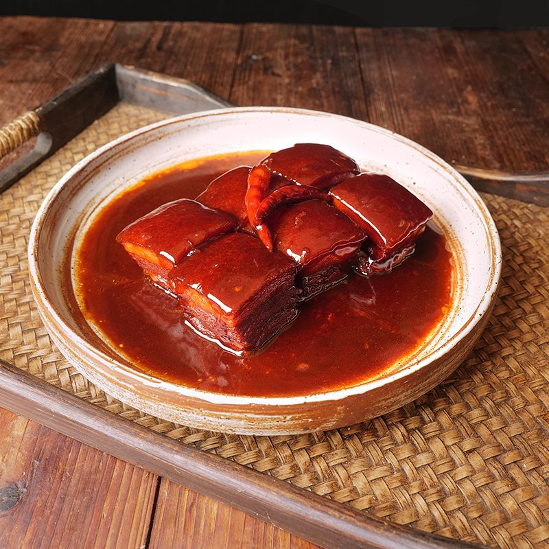 【老饭骨】手作东坡肉微辣预制菜快手菜精选五花肉加热即食菜430g【4