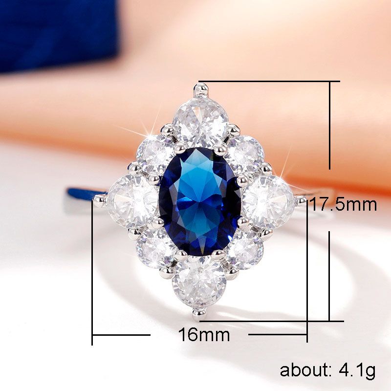 Luxuriöser Eiförmiger Saphir Zirkonia Ring Designerschmuck_voghion.com