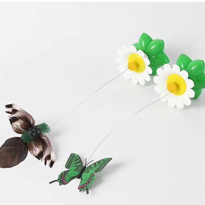 Pet Toys Electric Cat Toy Rotating Cat Stick Flying Butterfly Bird Pet Cat Toy Funny Cat Interaction