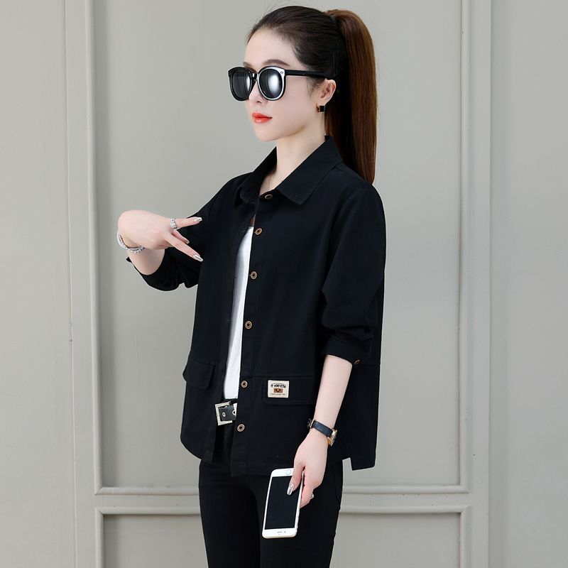 Pure cotton small shirt women's long-sleeved spring dress  new European goods women's casual coat spring and autumn cardigan top