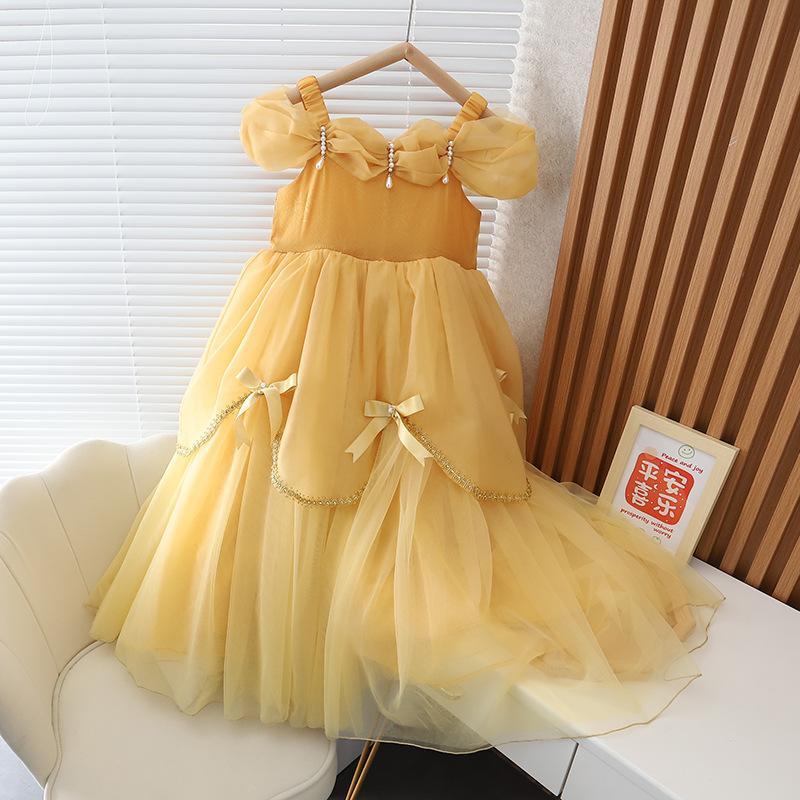 高端冰雪奇緣愛莎公主裙女童貝爾蓬蓬紗裙六一演出生日禮服裙超仙