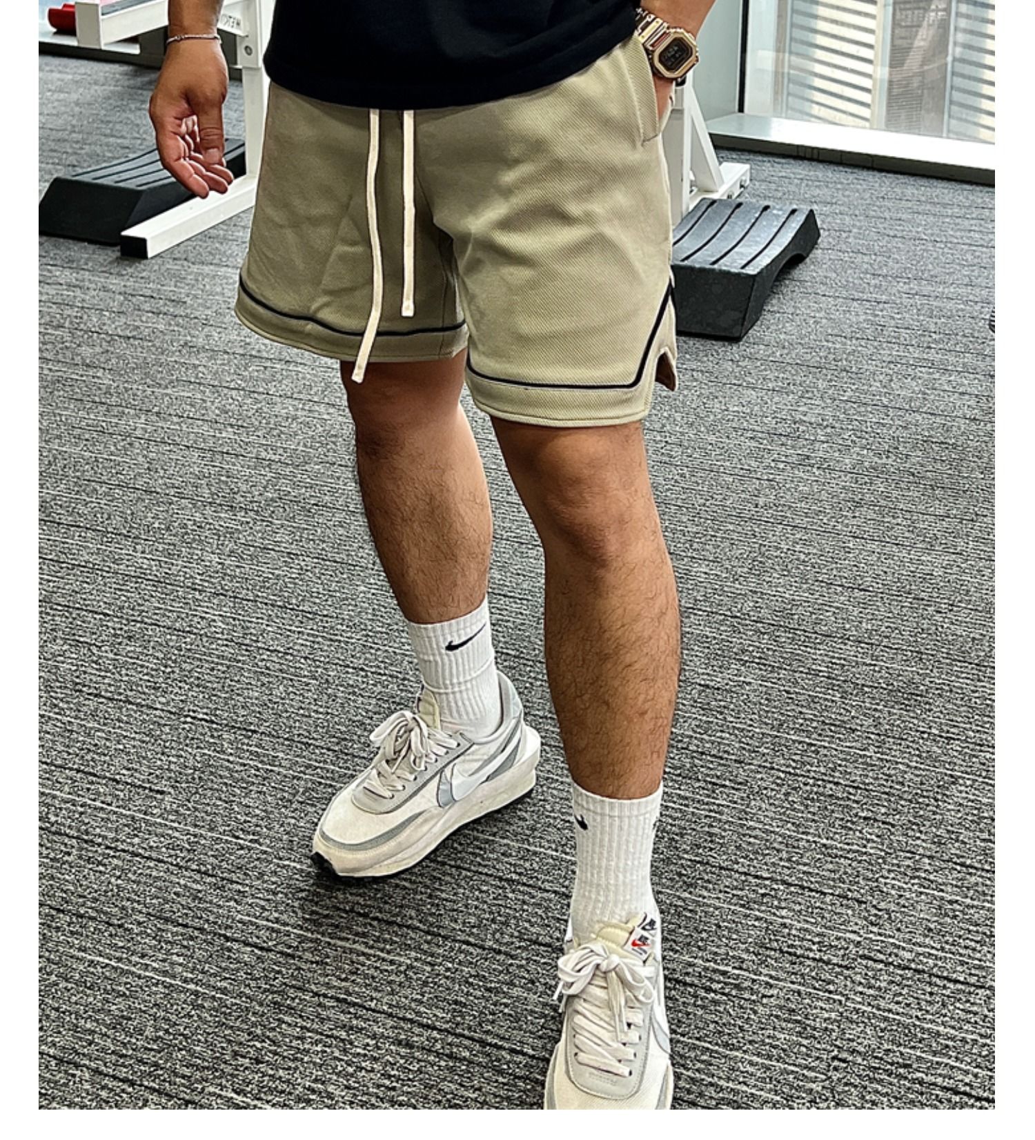 American style motion shorts Bodybuilding Quarter pants Squat run quick-drying Soccer pants Basketball train trousers man summer tide