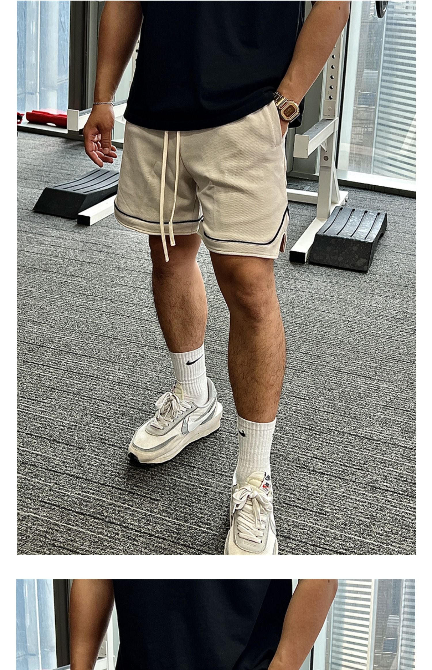 American style motion shorts Bodybuilding Quarter pants Squat run quick-drying Soccer pants Basketball train trousers man summer tide