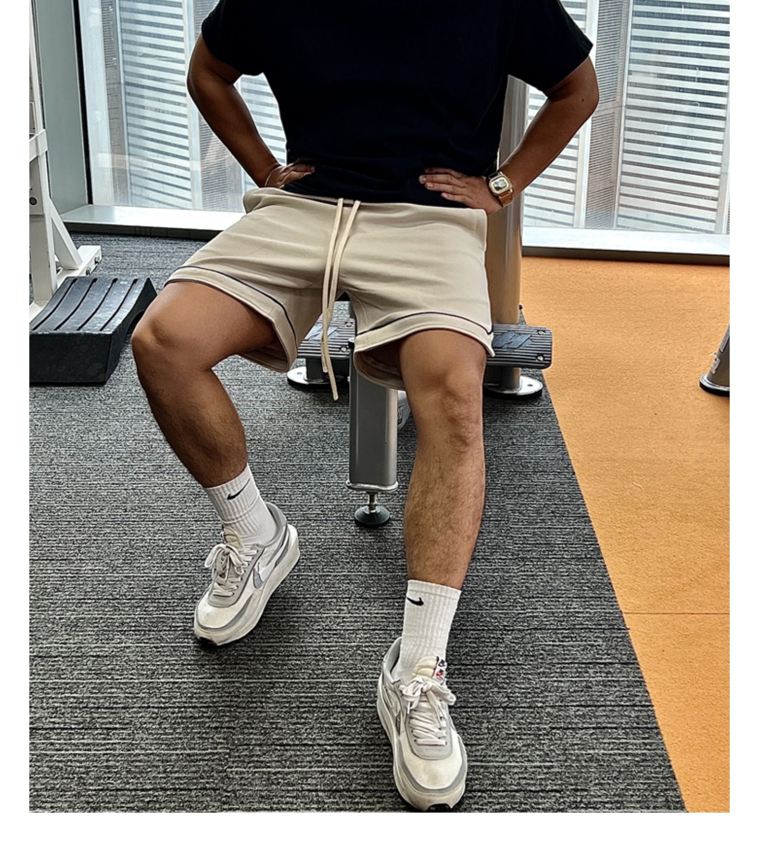 American style motion shorts Bodybuilding Quarter pants Squat run quick-drying Soccer pants Basketball train trousers man summer tide
