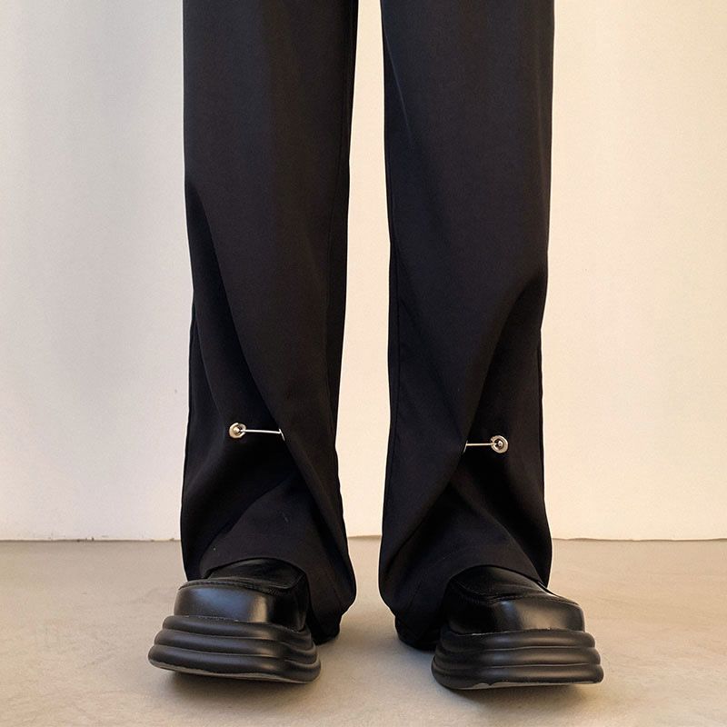 意式那不勒斯西装裤高级感垂感裤子男款小众设计感春季休闲直筒裤