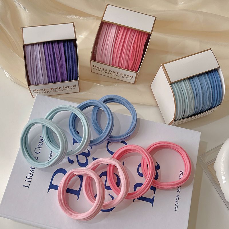 High-looking gradient hair tie for women in summer, high elasticity and durable hair tie, simple ins rubber band, no trace and no damage to the hair tie